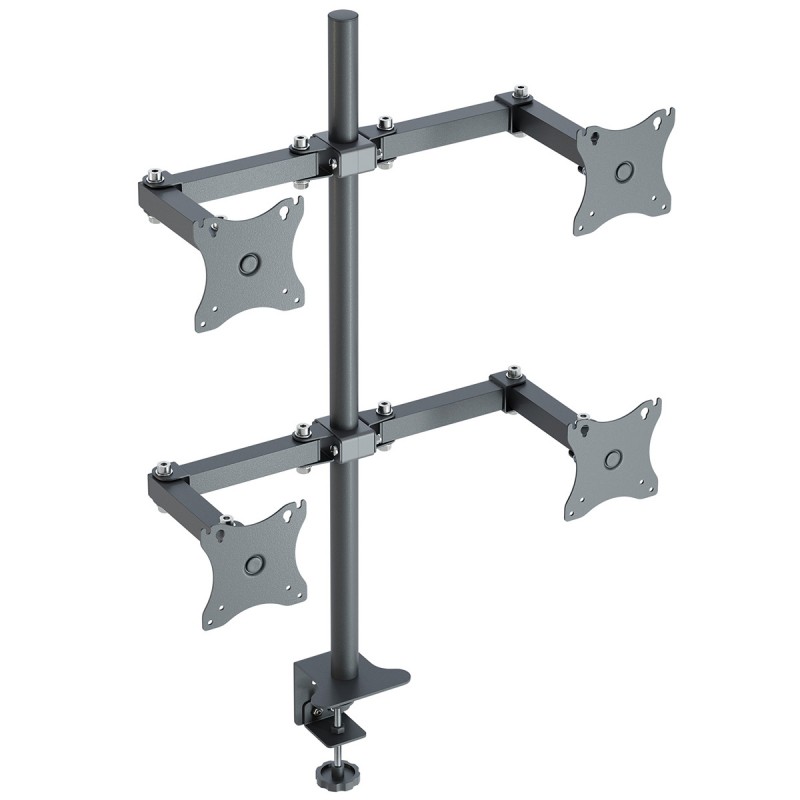 

Кронштейн настольный для TV/монитора Рэмо К-504, 32"-32", 4-монитора, VESA 75x75мм-100x100мм, наклонный, до 28 кг, черный (К504), К-504