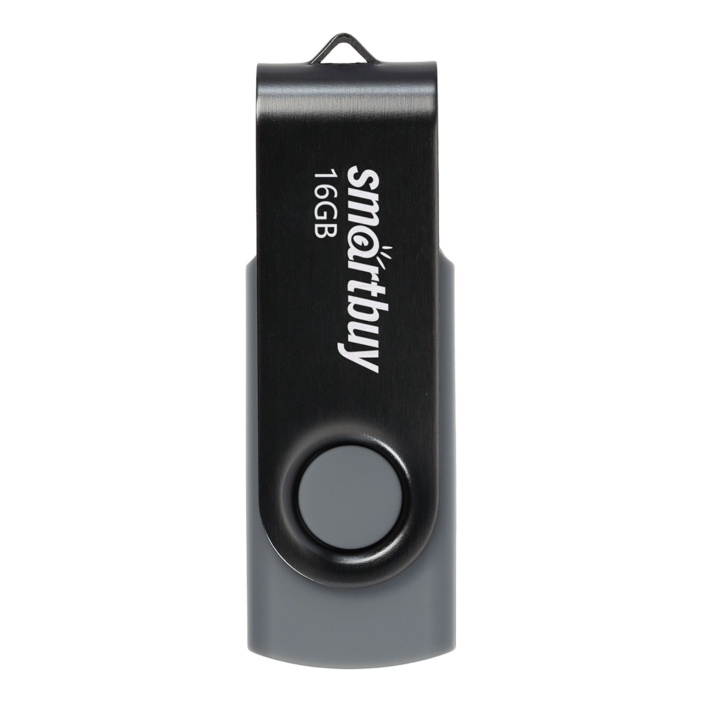 

Флешка 16Gb USB 2.0 SmartBuy Twist SB016GB2TWK, черный (SB016GB2TWK), SB016GB2TWK