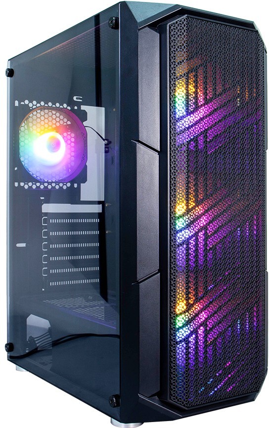 

Корпус 1STPLAYER FIREBASE XF, ATX, Midi-Tower, USB 3.0, черный, без БП (XF-BK-4F1), FIREBASE XF