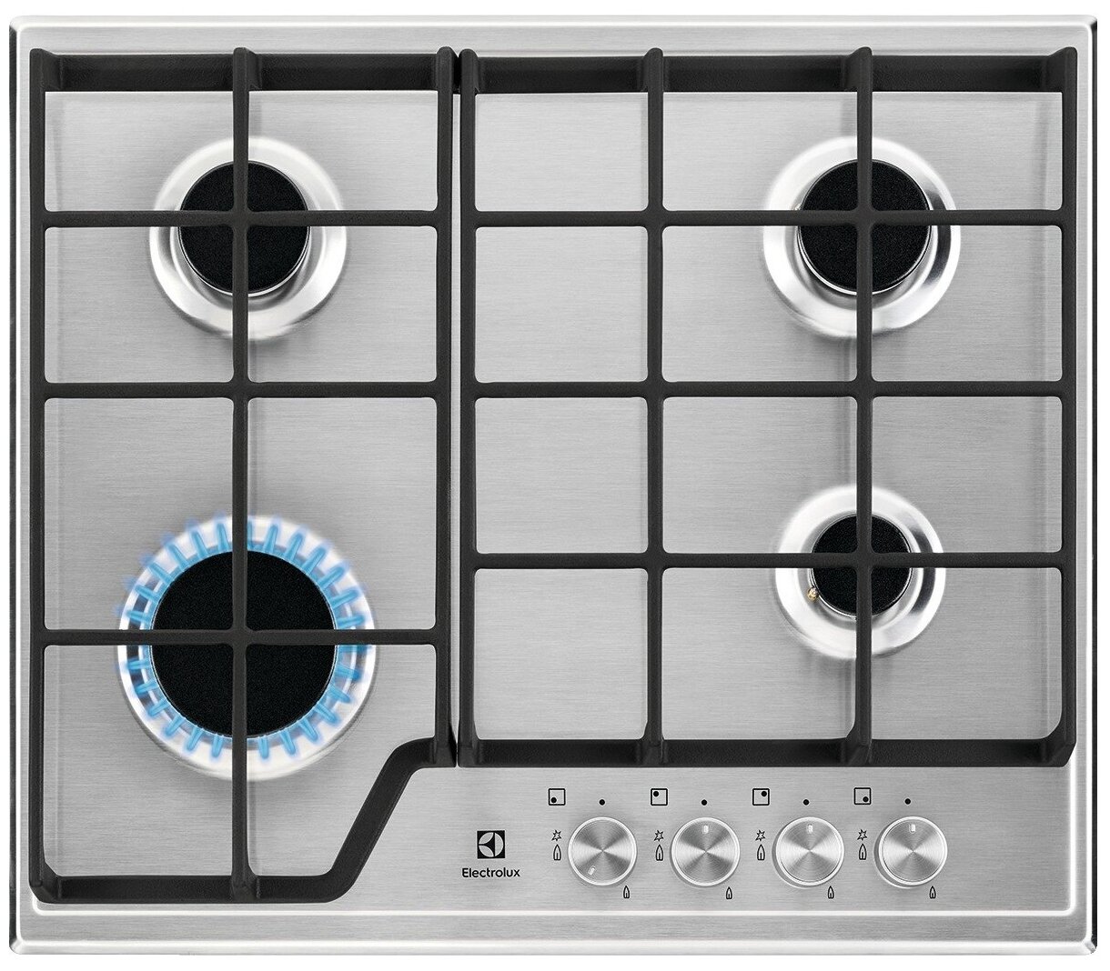 

Газовая варочная панель ELECTROLUX GRE263MX 4 конфорки, серебристый (GRE263MX), GRE263MX
