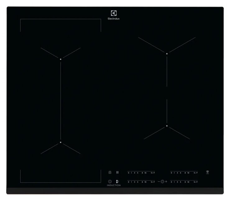 

Индукционная варочная панель ELECTROLUX IPE6453KF 4 конфорки, черый (IPE6453KF), IPE6453KF