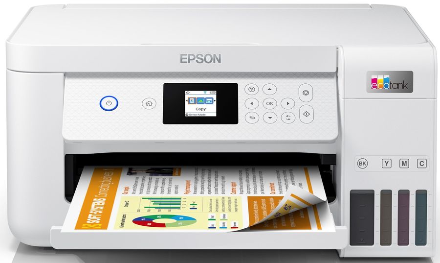 МФУ струйный Epson EcoTank L4260, A4, цветной, 33стр/мин (A4 ч/б), 15стр/мин (A4 цв.), 5760x1440dpi, дуплекс, СНПЧ, Wi-Fi, USB, белый (C11CJ63513) - фото 1