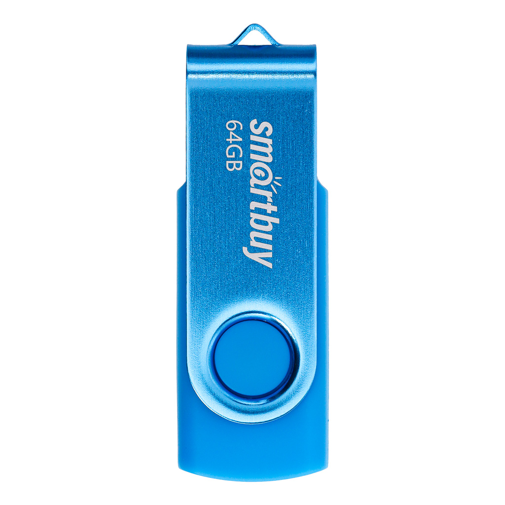 

Флешка 64Gb USB 2.0 SmartBuy Twist SB064GB2TWB, синий (SB064GB2TWB), SB064GB2TWB