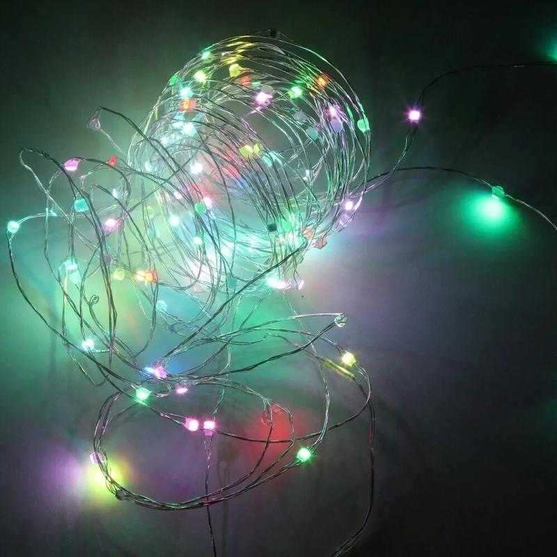 

Гирлянда SHLIGHTS LDMS120-RGB светодиодная нить, ламп: 120шт., 12м, от сети, RGB (4690601042996), LDMS120-RGB