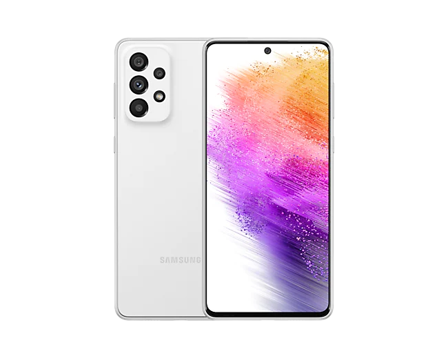 

Смартфон Samsung Galaxy A73 5G, 6.7" 1080x2248 Super AMOLED Plus, Qualcomm Snapdragon 778G, 8Gb RAM, 256Gb, 3G/4G/5G, NFC, Wi-Fi, BT, 3xCam, 2-Sim, 5000mAh, USB Type-C, Android 12, белый (SM-A736BZWHCAU), Galaxy A73 5G