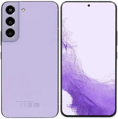 

Смартфон Samsung Galaxy S22, 6.1" 1080x2340 Dynamic AMOLED 2X, Qualcomm Exynos 2200, 8Gb RAM, 128Gb, 3G/4G/5G, NFC, Wi-Fi, BT, 3xCam, 2-Sim, 3700mAh, USB Type-C, Android 12, фиолетовый (SM-S901BLVDSKZ), Galaxy S22