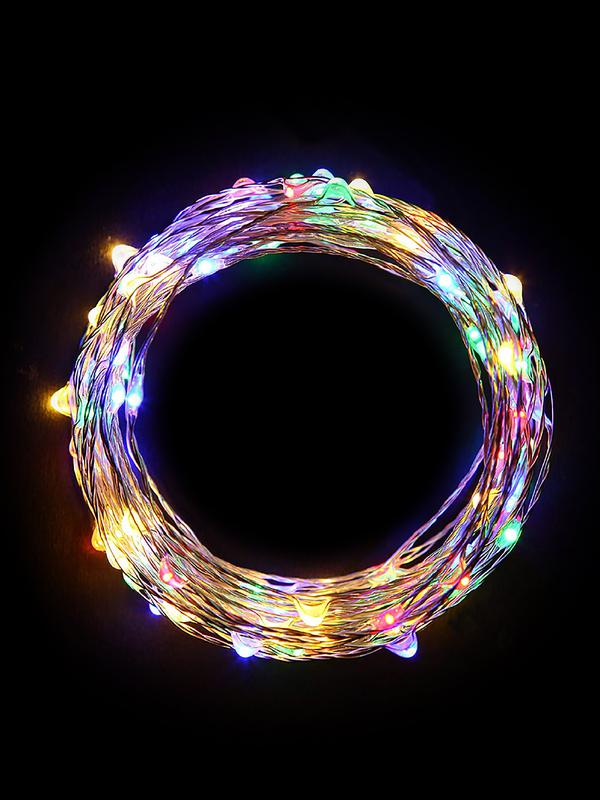 Гирлянда КОСМОС светодиодная, ламп: 30шт., 1.5м, от батареек, разноцветный (KOCNL-EL114_multy)