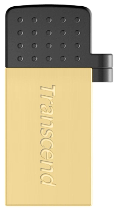 

Флешка 64Gb USB 2.0/microUSB Transcend 380G, золотистый (TS64GJF380G), 380G
