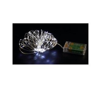 Гирлянда КОСМОС светодиодная, ламп: 30шт., 1.5м, от батареек, белый (KOCNL-EL114)