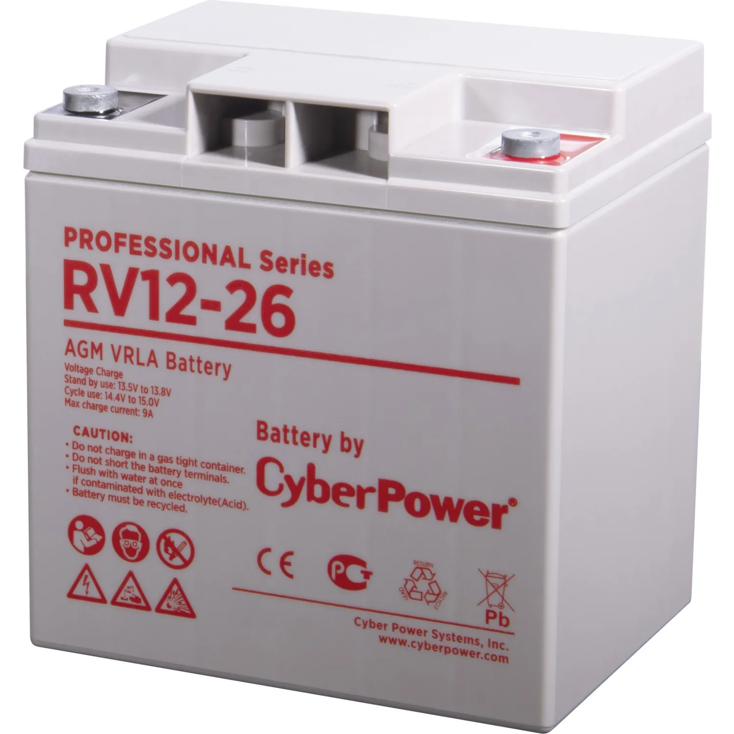 

Аккумуляторная батарея для ИБП CyberPower RV 12-26 (RV 12-26), RV 12-26