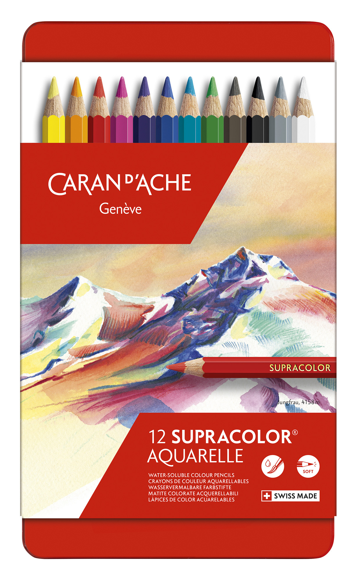 

Набор цветных карандашей Carandache Supracolor, шестигранные, 12 шт., заточенные (3888.312)