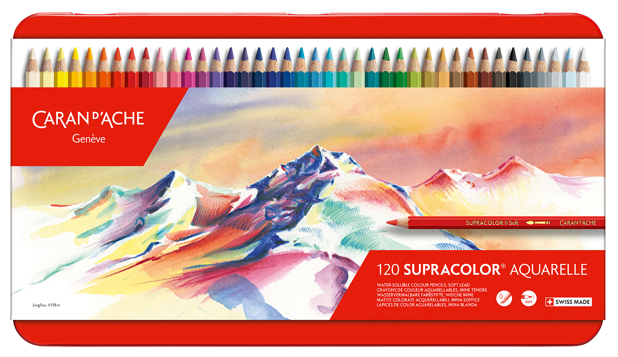 

Набор цветных карандашей Carandache Supracolor, шестигранные, 120 шт., заточенные (3888.420)