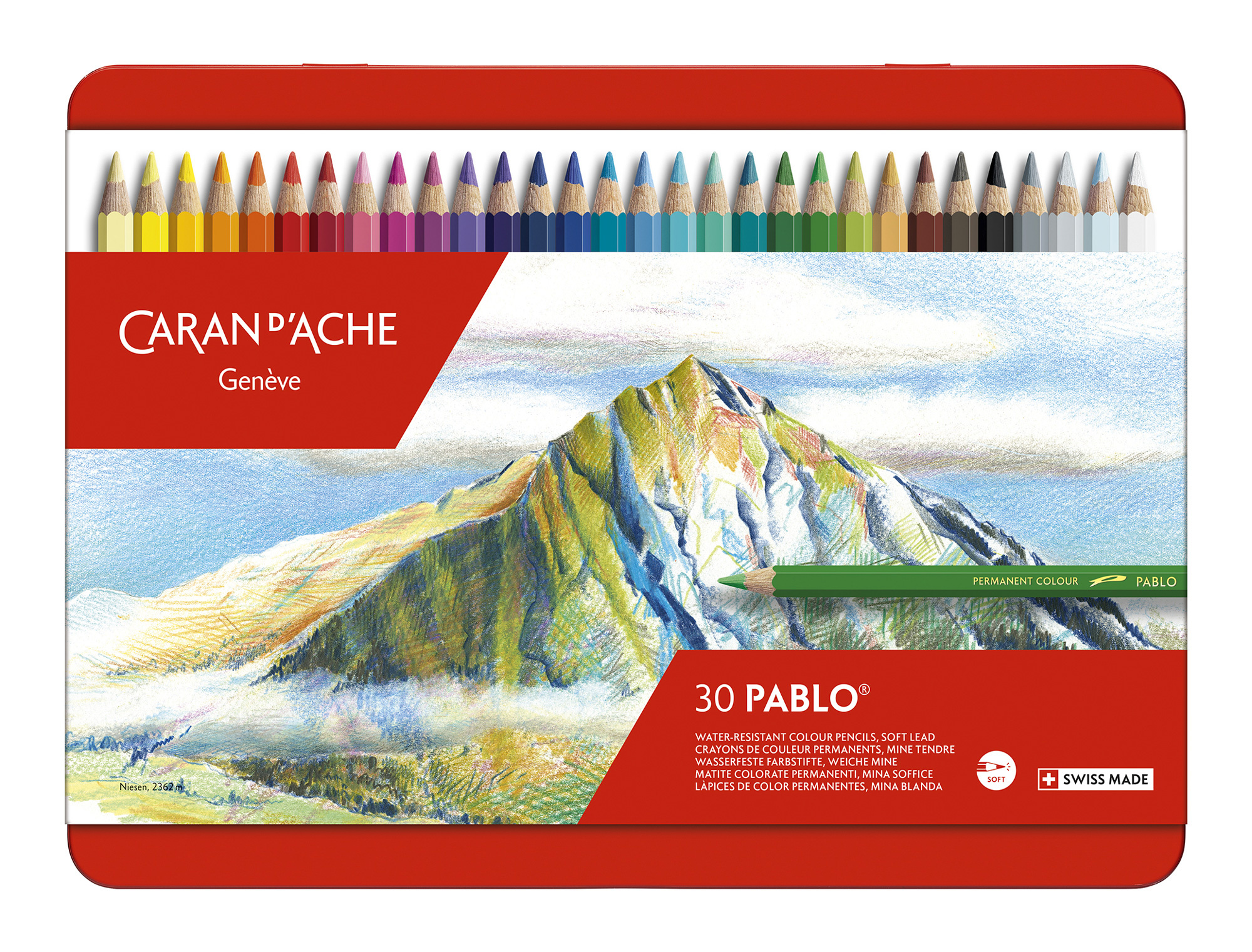 

Набор цветных карандашей Carandache Pablo, шестигранные, 30 шт., заточенные (666.330)