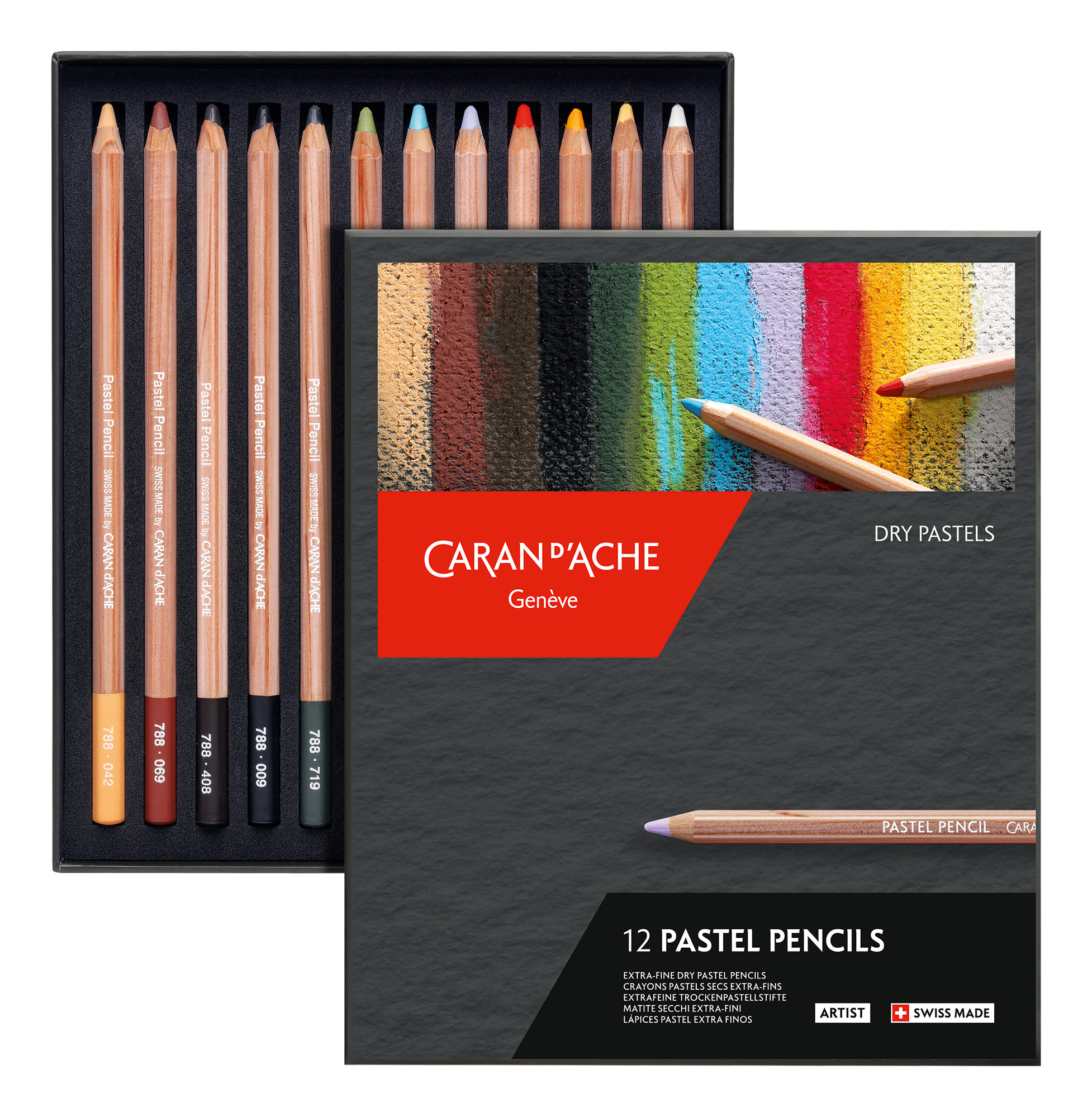 

Набор цветных карандашей Carandache Pastel, шестигранные, 12шт., заточенные (788.312), нет данных