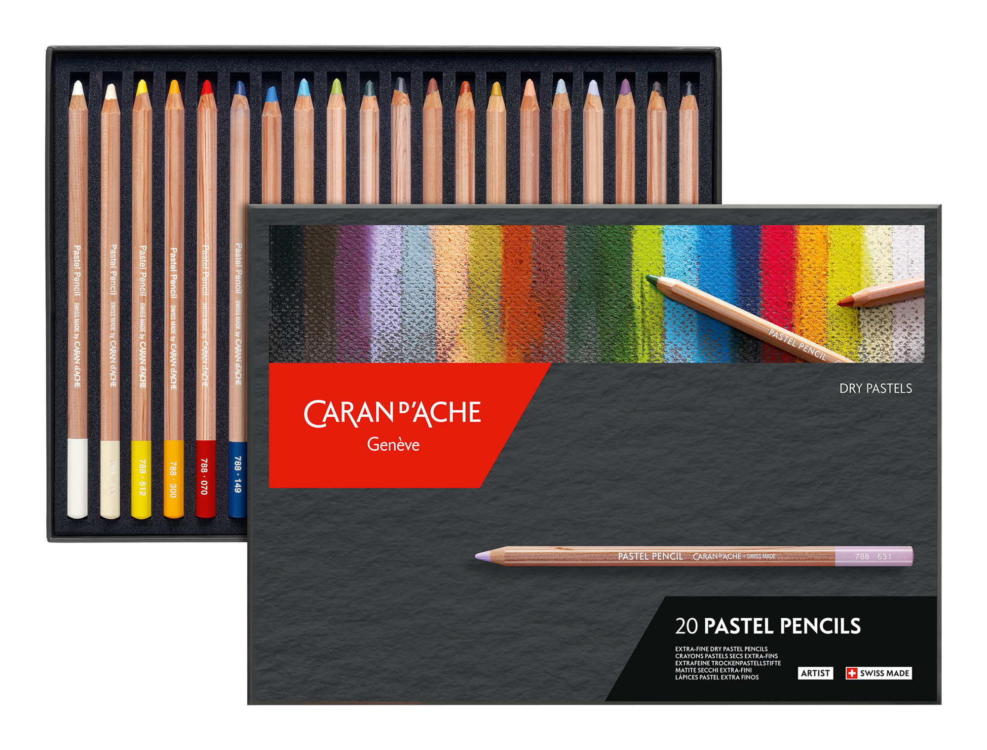 

Набор цветных карандашей Carandache Pastel, шестигранные, 20шт., заточенные (788.320), нет данных