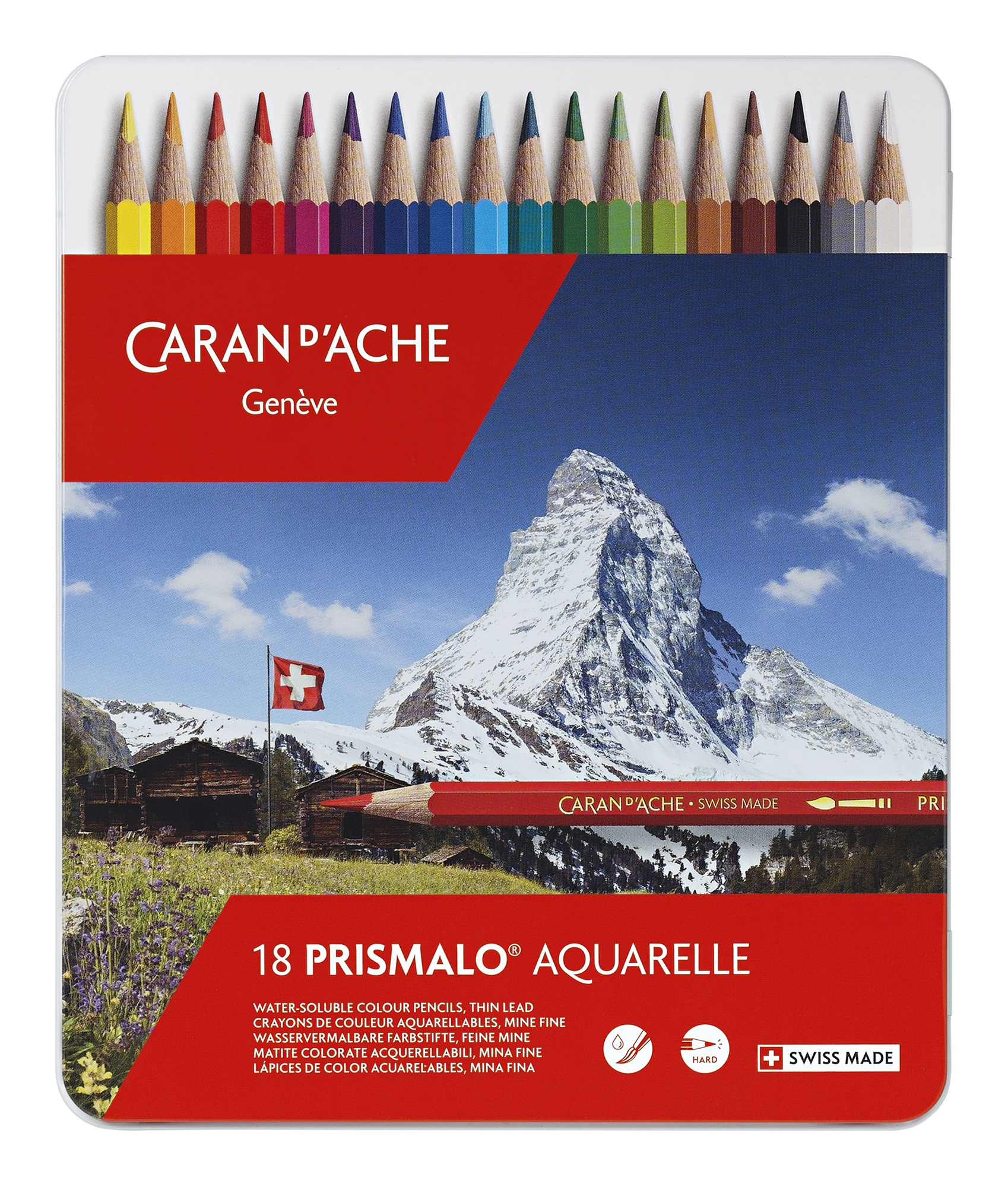 

Набор цветных карандашей Carandache Prismalo, шестигранные, 18шт., заточенные (999.318), нет данных