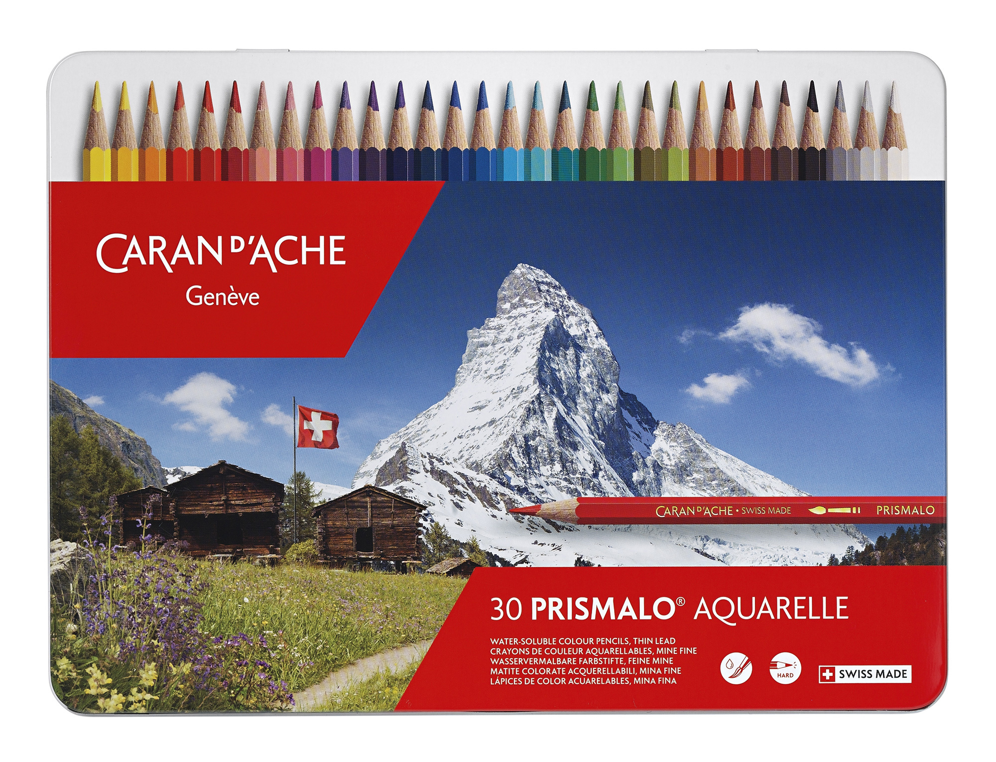 

Набор цветных карандашей Carandache Prismalo, шестигранные, 30шт., заточенные (999.330), нет данных