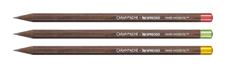 

Набор цветных карандашей Carandache Swiss Wood Nespresso, шестигранные, 3шт., заточенные (348.100), нет данных