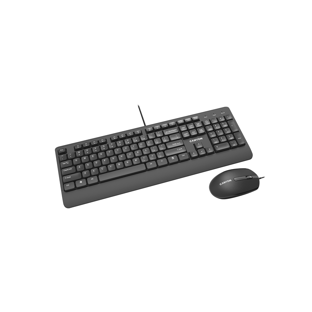Клавиатура + мышь Canyon CNE-CSET4-RU, USB, черный (CNE-CSET4-RU)