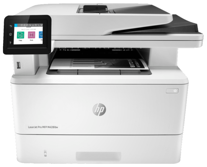 МФУ лазерный HP LaserJet Pro M428fdw (A4, принтер/сканер/копир/факс, 1200dpi, 38ppm, Duplex, DADF50, WiFi, Lan)(плохая упаковка)