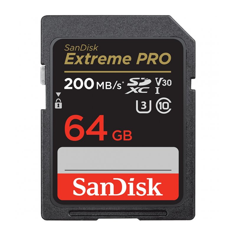 Карта памяти 64Gb SDXC Sandisk Extreme Pro Class 10 UHS-I 3.0 V30 (SDSDXXU-064G-GN4IN)