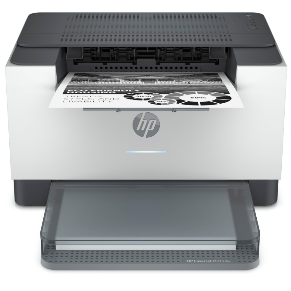 Принтер лазерный HP LaserJet M211dw (A4, 600dpi, 29ppm, 64Mb, Duplex, WiFi, Lan, USB)(плохая упаковка) 9YF83A - фото 1