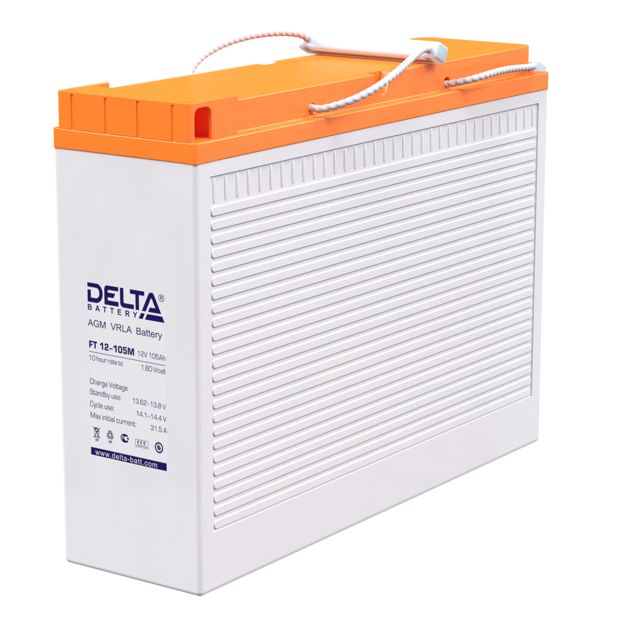 

Аккумуляторная батарея для ИБП Delta FT-M, 12V, 105Ah (FT 12-105 M), Белый/оранжевый