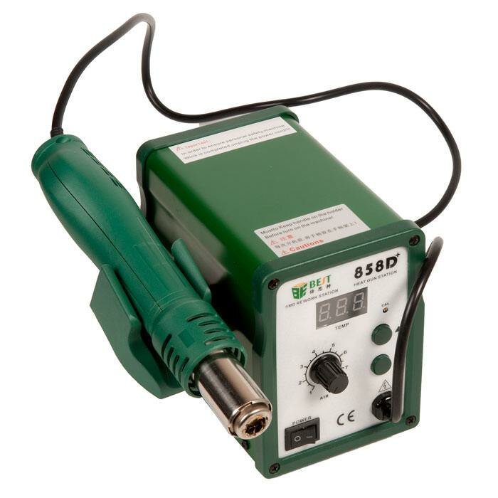

Паяльная станция BEST Standart BST-858D+ , 700Вт, сетевой, температура нагрева 100°C - 480°C (742108), BST-858D+