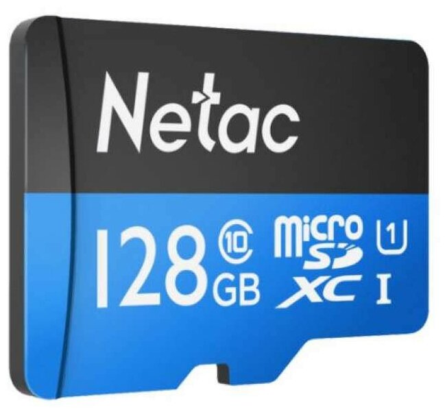 Карта памяти 128Gb microSD Netac ECO Class 10 UHS-I A1 + адаптер (NT02P500ECO-128G-R)