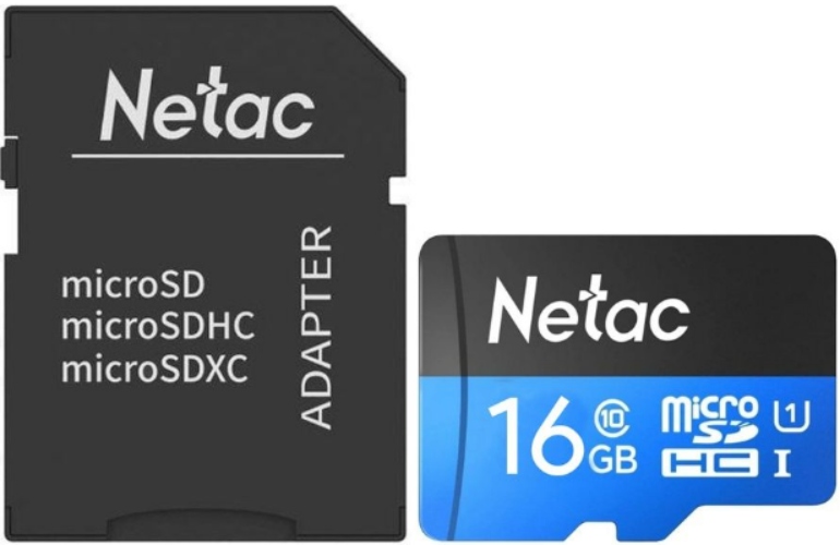 Карта памяти 16Gb microSD Netac ECO Class 10 UHS-I A1 + адаптер (NT02P500ECO-016G-R)