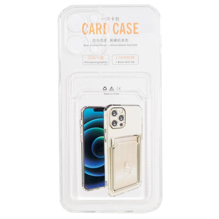 

Чехол с картхолдером для смартфона Apple iPhone 12 Pro, силикон, прозрачный (903936)