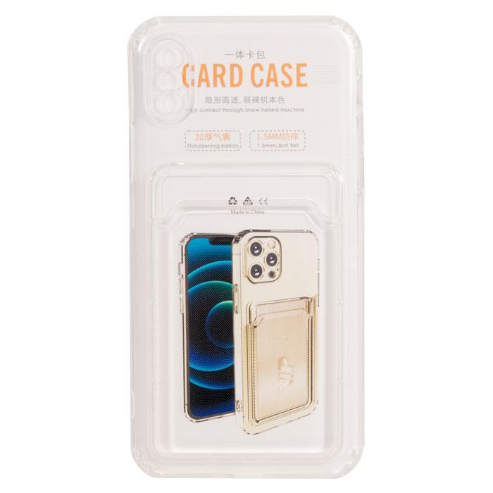 

Чехол с картхолдером для смартфона Apple iPhone X/XS, силикон, прозрачный (903734)