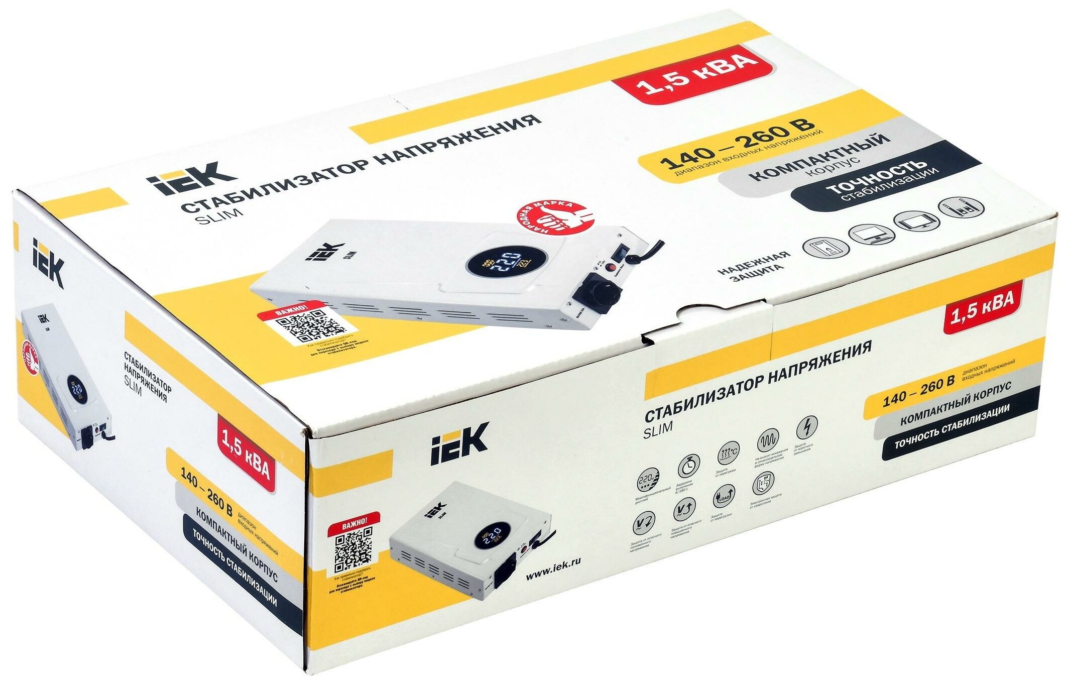 Стабилизатор напряжения IEK Slim (IVS22-1-D15-09), 1132585 купить по цене  4800 руб в Новосибирске в интернет-магазине e2e4