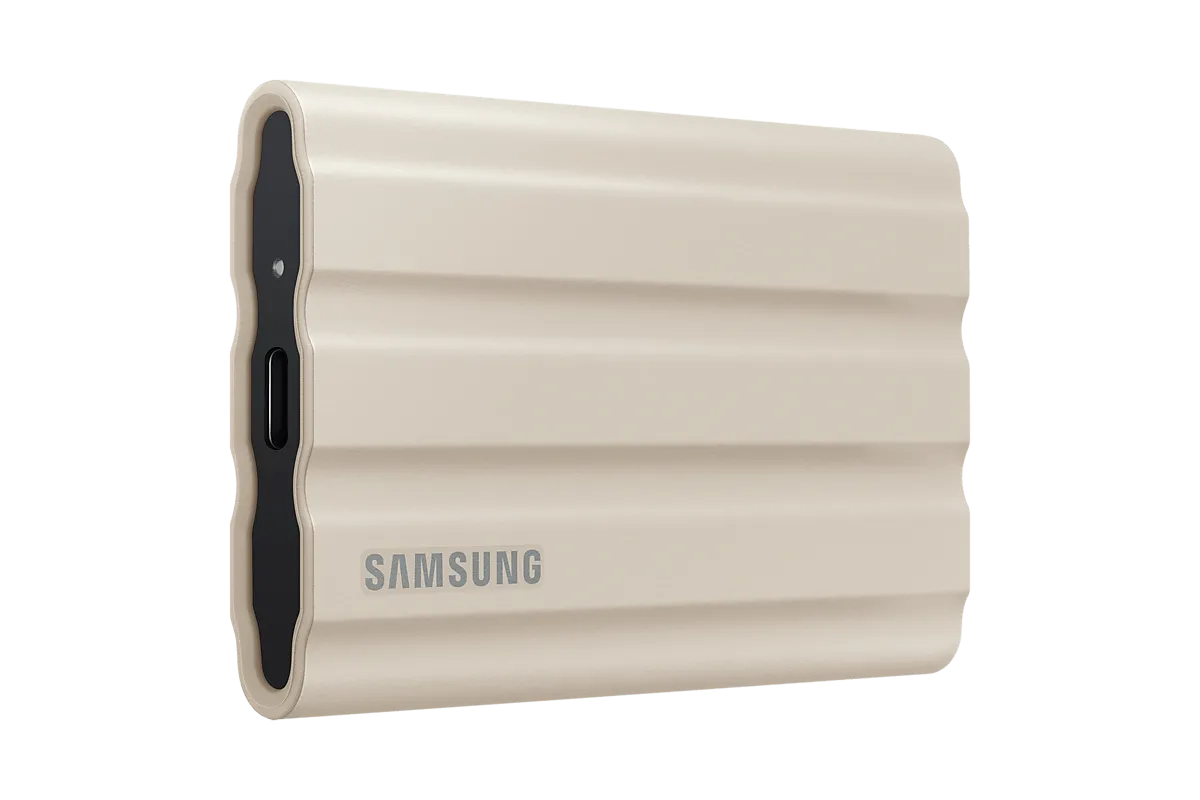 

Внешний SSD Samsung T7 Shield 2Tb, 1.8", USB 3.2 Gen 2, светло-бежевый (MU-PE2T0K/WW)