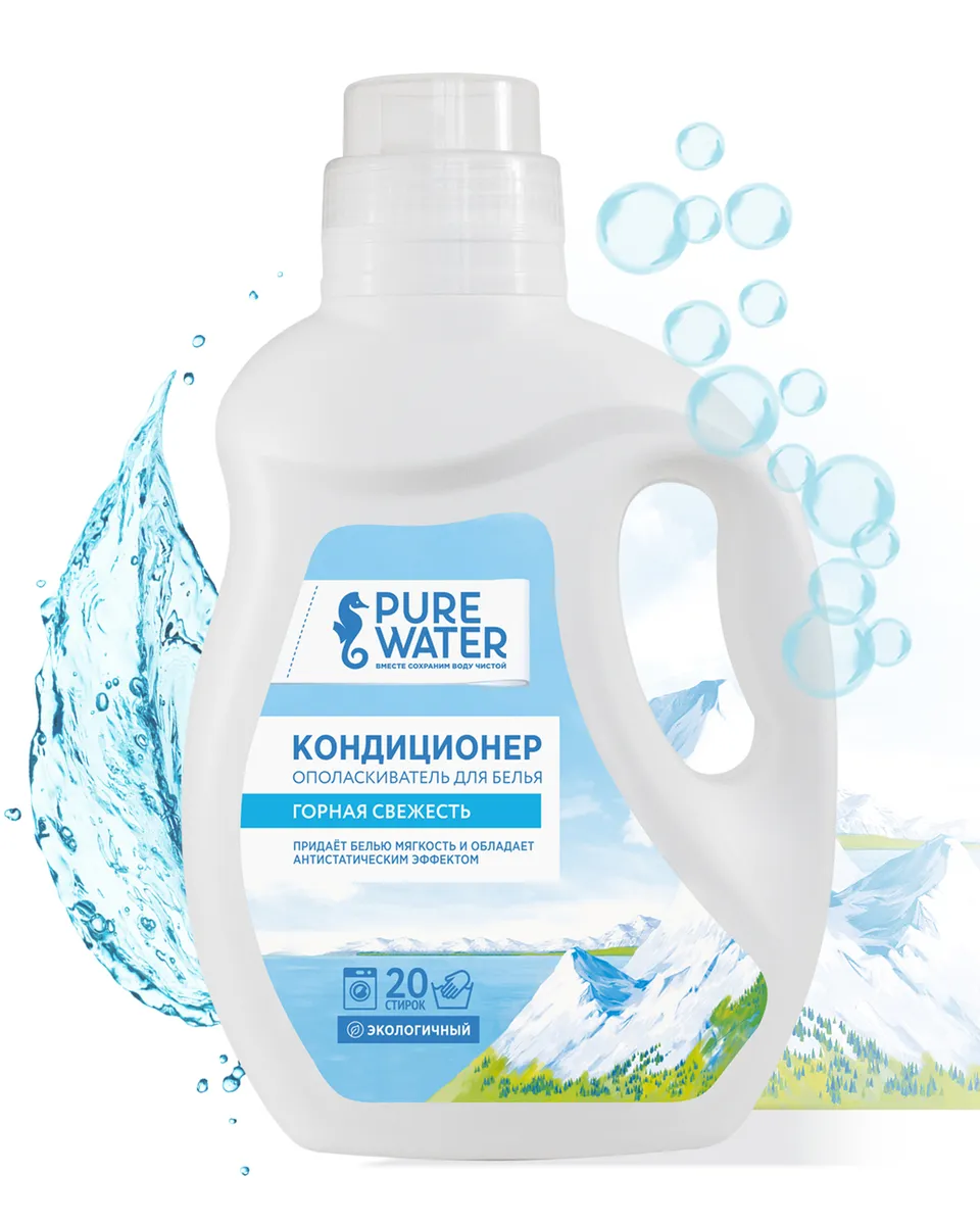 

Кондиционер для белья Pure Water Горная свежесть, 1л, Горная свежесть