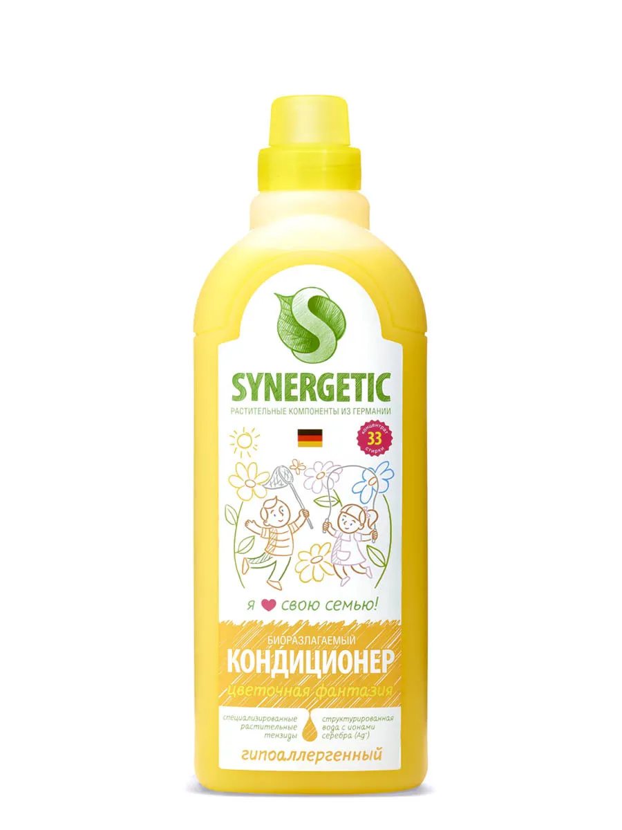 

Кондиционер для белья SYNERGETIC Цветочная фантазия, 1 л, Цветочная фантазия