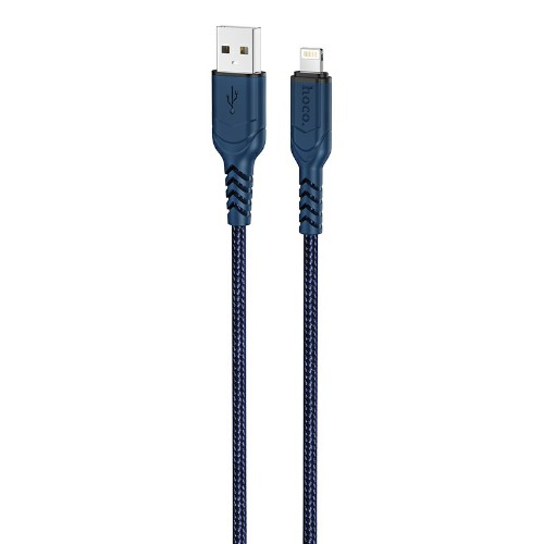 

Кабель USB-Lightning 8-pin, 2.4A, 1м, синий HOCO Victory X59 (6931474744883), X59