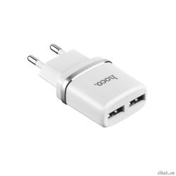 

Сетевое зарядное устройство Hoco HC-47759 C12 12W, 2xUSB, белый (1882759), HC-47759 C12
