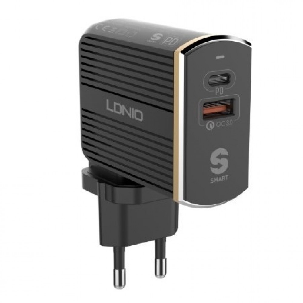 

Сетевое зарядное устройство LDNIO LD_B4358 A2502C 36W, USB, USB type-C, Quick Charge, PD, черный (1808599), Кабель PD, LD_B4358 A2502C