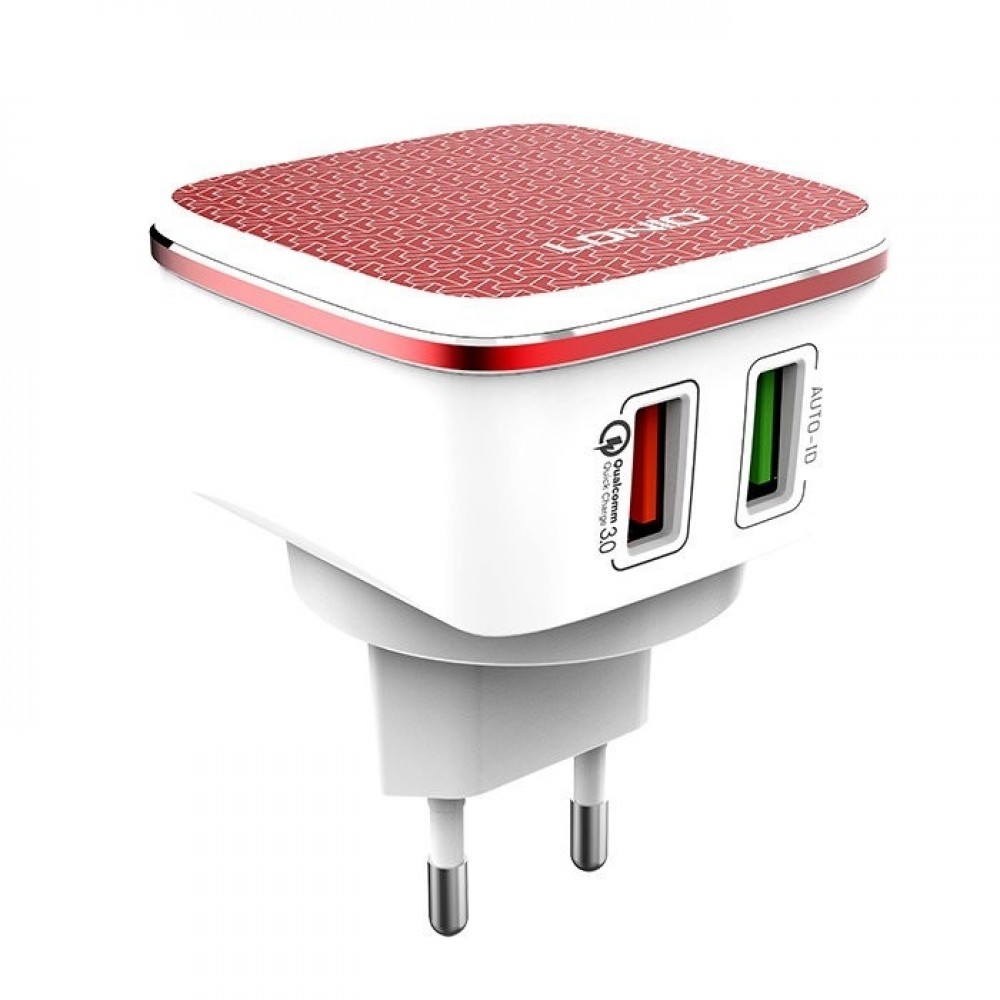 

Сетевое зарядное устройство LDNIO LD_B4362 A2405Q 30W, 2xUSB, Quick Charge, белый/красный (1808594), micro USB, LD_B4362 A2405Q