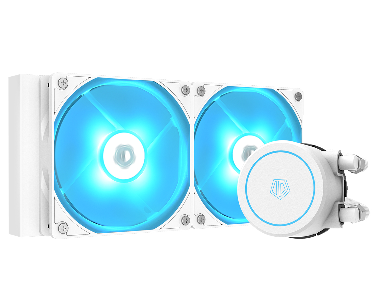 

Жидкостное охлаждение ID-COOLING AURAFLOW X 240 EVO SNOW для Socket 115x/2066/2011/2011-3/1200/1700/AM4, 250 Вт, 2x120мм, RGB LED (IDC_AURAFLOW_X_240_EVO_SNOW), AURAFLOW X 240 EVO SNOW