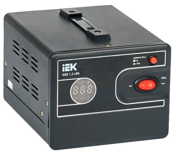 

Стабилизатор напряжения IEK HUB, 1500 VA, черный (IVS21-1-D15-13), HUB