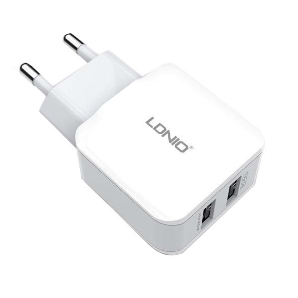 

Сетевое зарядное устройство LDNIO LD_B4391 A2202 12W, 2xUSB, белый (1808570), LD_B4391 A2202