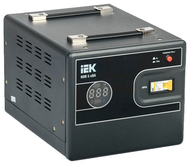

Стабилизатор напряжения IEK HUB, 5000 VA, клеммная колодка, черный (IVS21-1-005-13), HUB