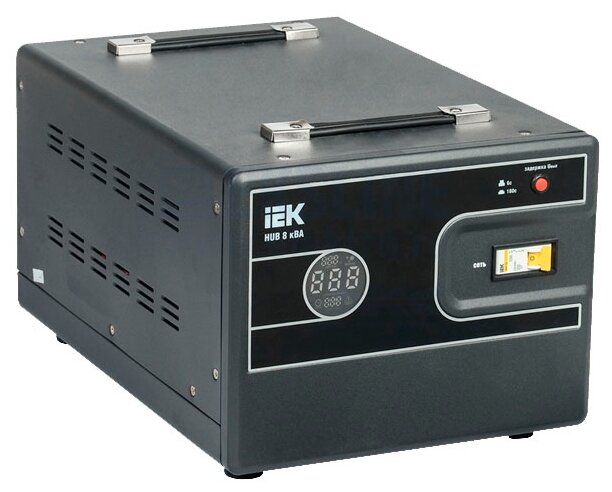 

Стабилизатор напряжения IEK HUB, 8000 VA, клеммная колодка, черный (IVS21-1-008-13), HUB