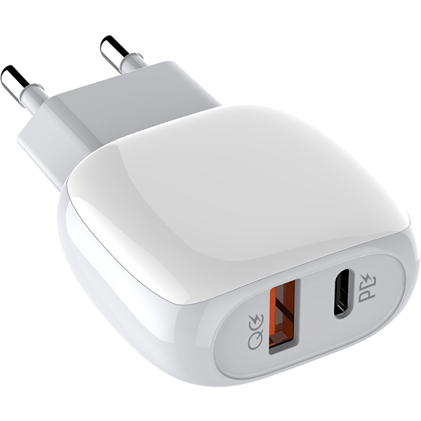 

Сетевое зарядное устройство LDNIO LD_B4549 A2313C 18W, USB, USB type-C, Quick Charge, PD, белый (1827084), кабель USB Type C, LD_B4549 A2313C