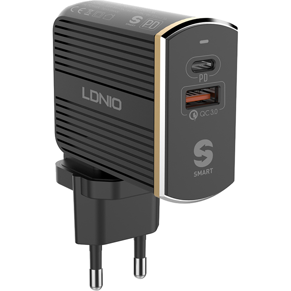 

Сетевое зарядное устройство LDNIO LD_B4552 A2502C 36W, USB, USB type-C, Quick Charge, PD, черный (1827087), Кабель PD, LD_B4552 A2502C