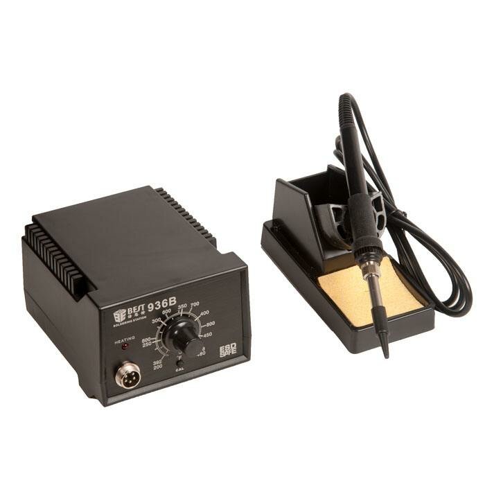 

Паяльник BEST Standart BST-936B, 60Вт, сетевой, температура нагрева 200°C - 480°C (742098), BST-936B