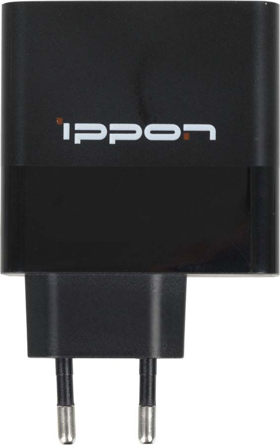 Сетевое зарядное устройство Ippon CW45 45W, USB, USB type-C, Quick Charge, PD, черный (91933)