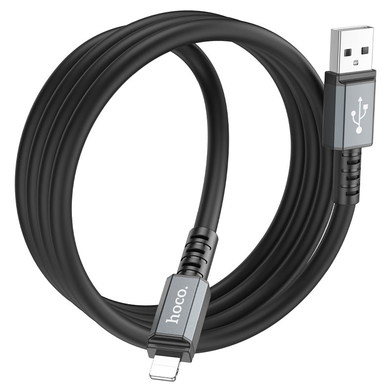 

Кабель USB-Lightning 8-pin, 2.4A, 1м, черный HOCO Strength X85 (6931474777430), X85